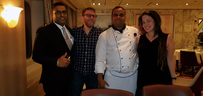 Bosco&nbsp;Vaz (Assistant Maitre d'), and Chef Nelson Fernandes
