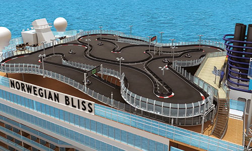 Race track on Norwegian Bliss
