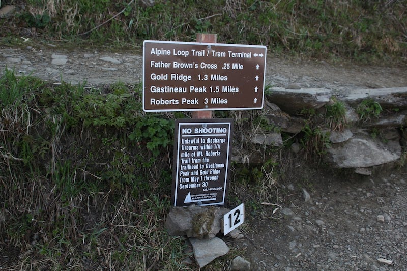 Mount Roberts Hiking Trail Signage